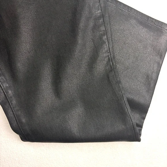 NWOT Good American Black Coated Midrise Tummy Control Butt Lift Pants (15)